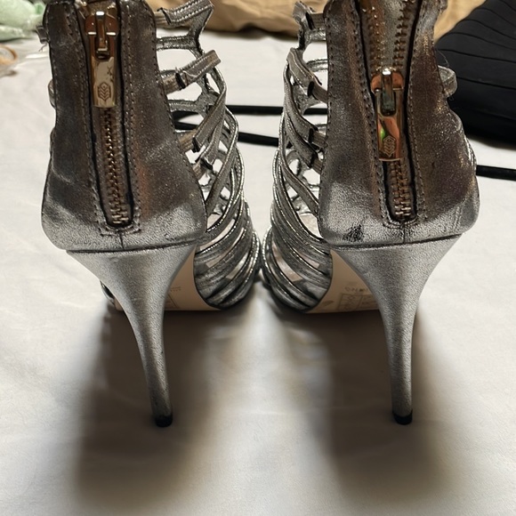 Strappy ankle stiletto / dark silver - Picture 3 of 5